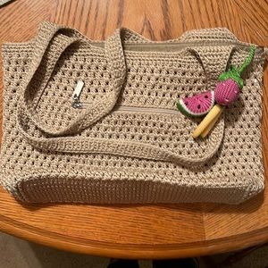 The Sak knitted sequin handbag